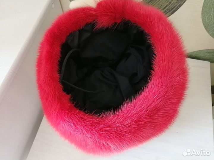 Норковый мягкий берет