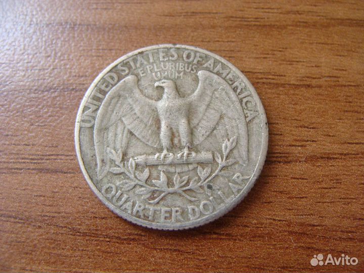 Монета quarter dollar Liberty. 1967 год