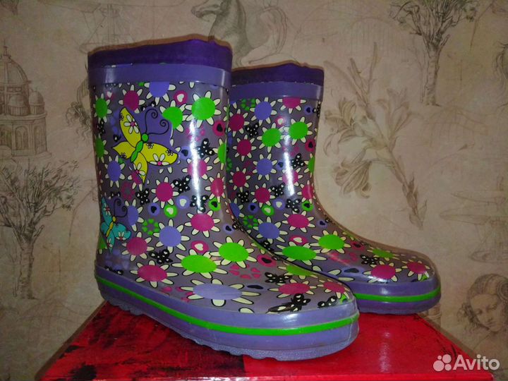 Резиновые сапоги для девочки