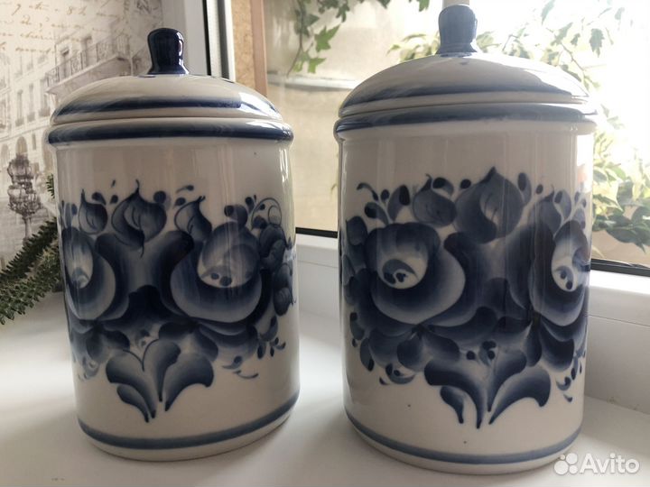 Банка 1200 мл Гжель 2шт