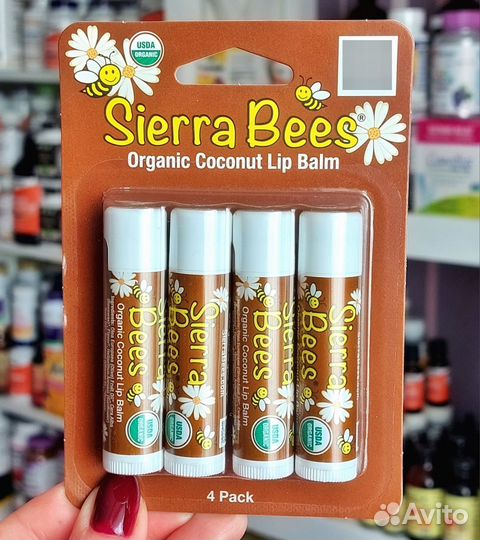 Органические бальзамы для губ iherb