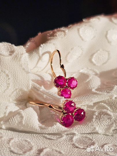 Золотые серьги Ежевички 583 СССР