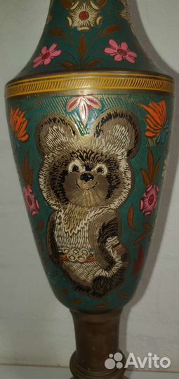 Ваза олимпиада-80 Олимпийский Мишка