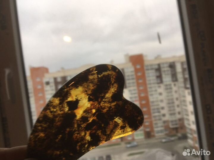 Янтарный скребок Гуаша,массажеры для лица и тела(я