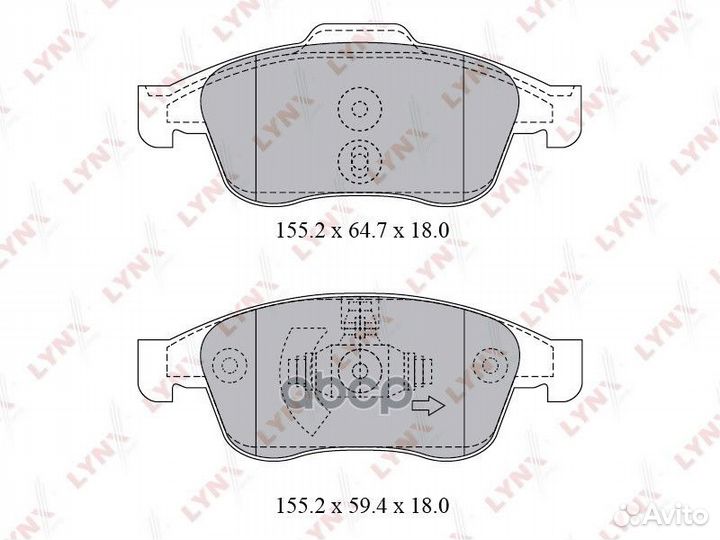 Колодки тормозные дисковые перед BD6317 LYN
