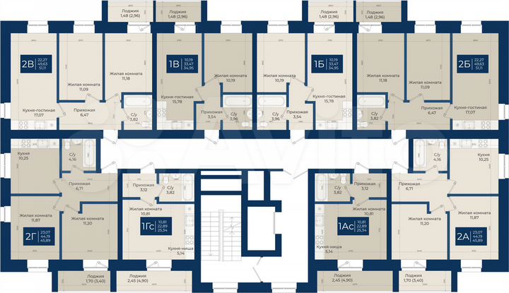 Квартира-студия, 25,3 м², 2/9 эт.
