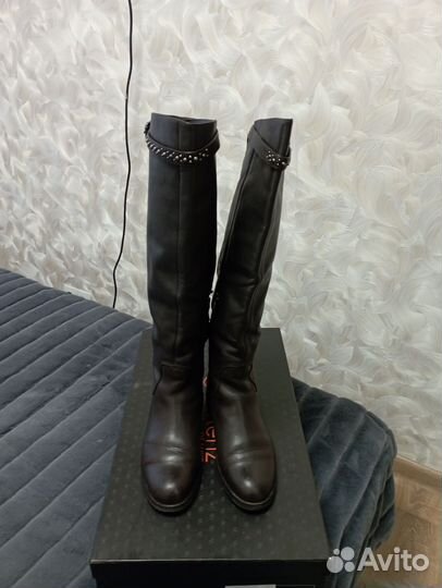 Сапоги осень весна женские 38 натуральная кожа