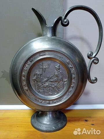 Старинная вазочка на ножках латунь серебрение