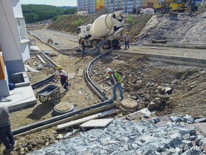 Бетон различных марок, лента 17 метров