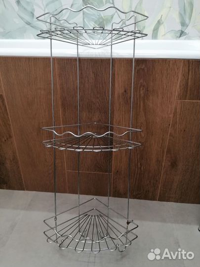 Угловая полка для ванной комнаты