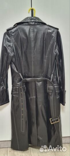 Кожаный плащ женский 42