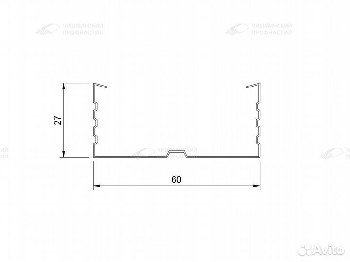 Профиль для гипсокартона 60х27, 0.45 мм