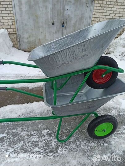 Тачка строительная 1-о колесная, усиленная, 110л