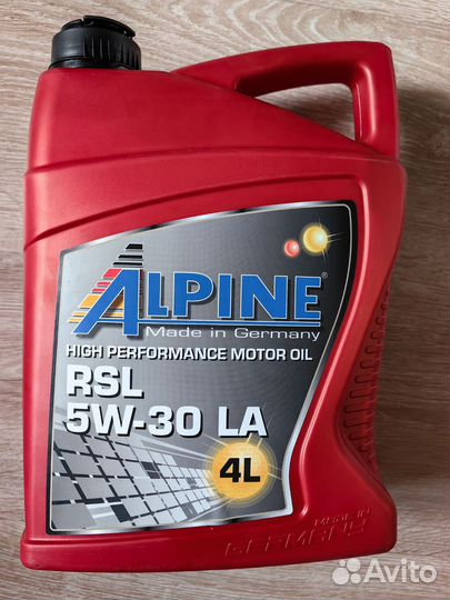 Масло моторное синтетич 5w30 Alpine 4л RSL LA