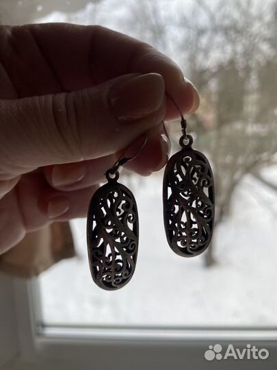 Серьги винтажные (серебро)