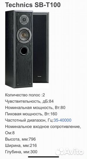 Акустика Technics SB-T100