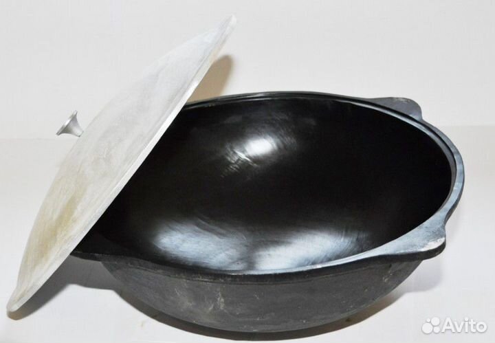 Казан чугунный узбекский круглое дно 10 литров