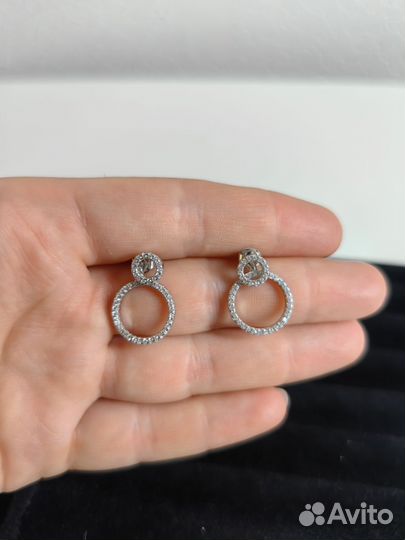 Серёжки гвоздики серебро