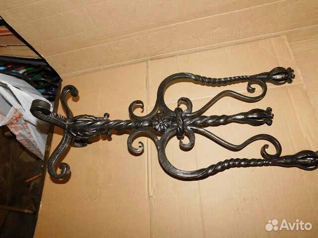 Кованный, напольный подсвечник на 3 свечи СССР