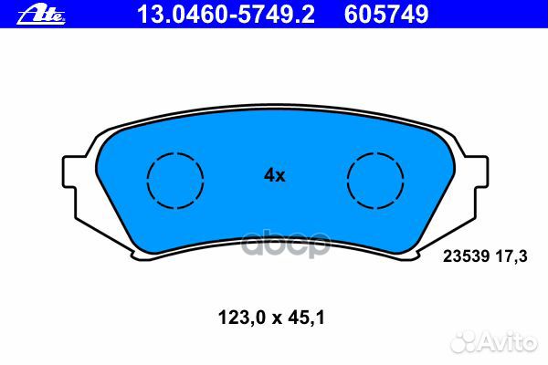 Колодки торм.зад. toyota land cruiser 100 98