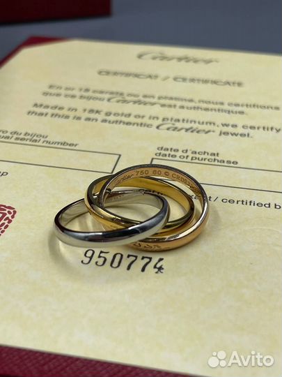 Cartier trinity кольцо премиальное качество