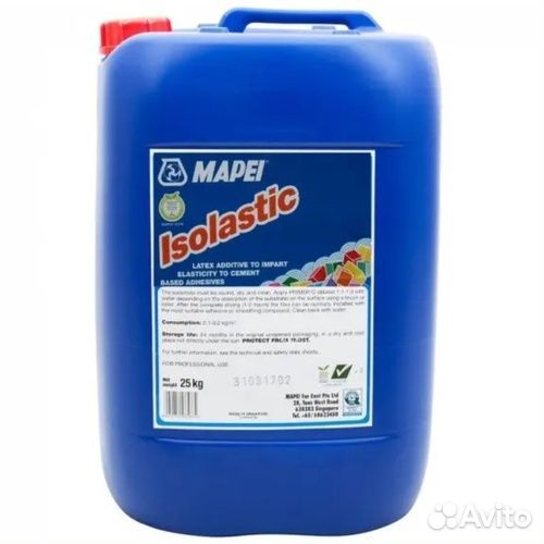 Латексная добавка isolastic, тм mapei, 25кг
