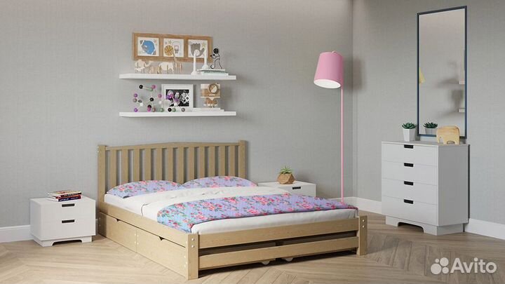 Кровать из массива 2-спальная 