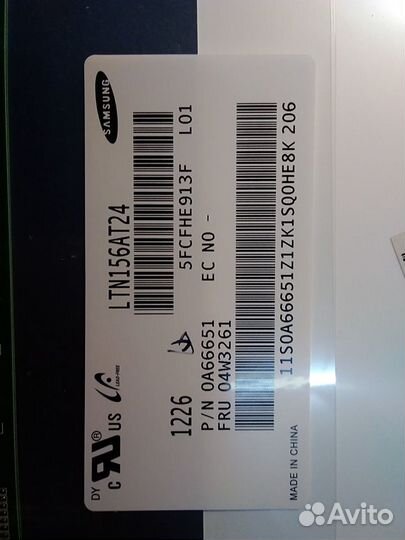 Матрица 15.6 с ноутбука Lenovo G570