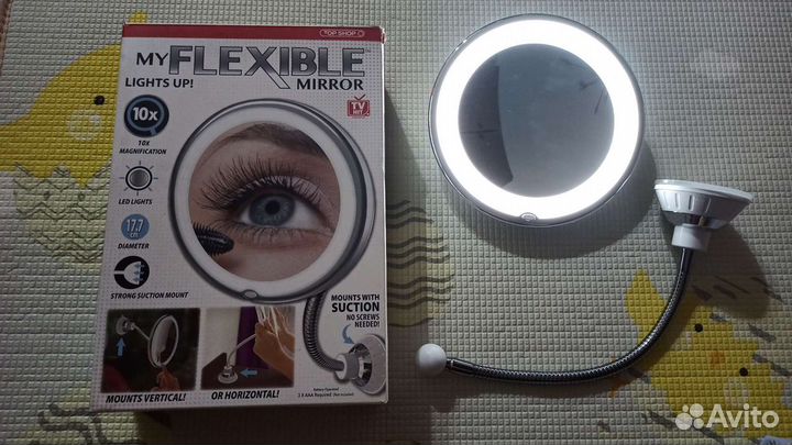 Зеркало с led подсветкой и 10 кратным увеличением