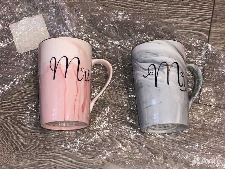 Новый набор кружек для молодоженов Mr.&Mrs