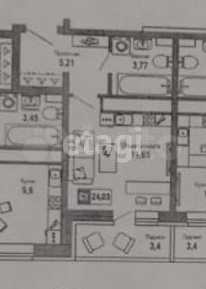 Квартира-студия, 24,3 м², 14/22 эт.