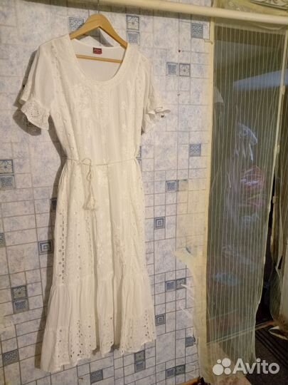 Платье новое лентее хлопок Индия 48р