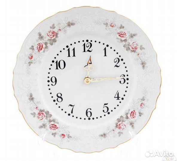 Часы из чешского фарфора Бернадот