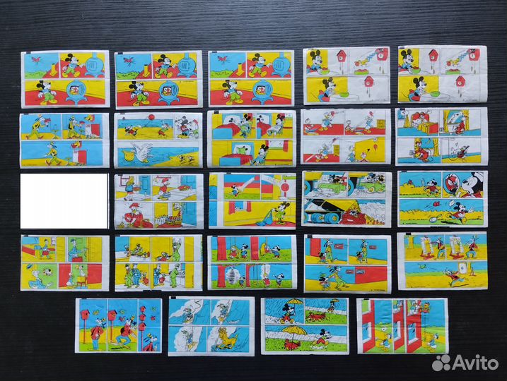 Вкладыши от жвачки Дональд дак, типи тип. fix fox