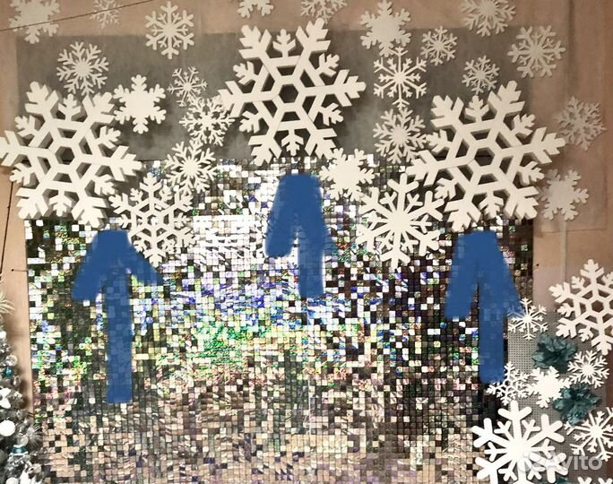 Снежинки большие толщина 15см 80 см высота