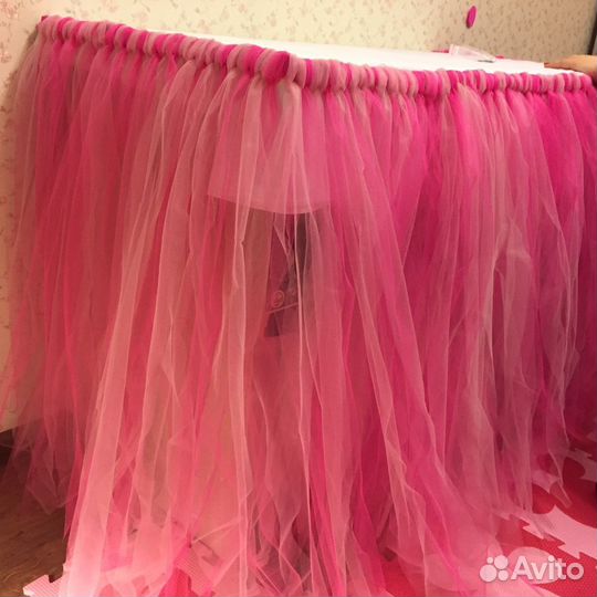 Декор украшение юбка на стол детский праздник