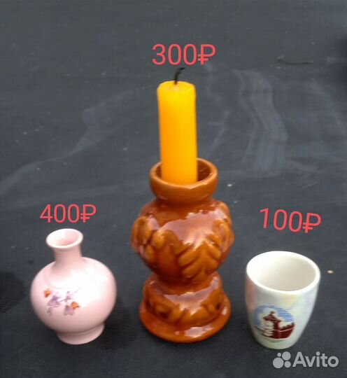 Фарфоровые солонки. Керамический подсвечник