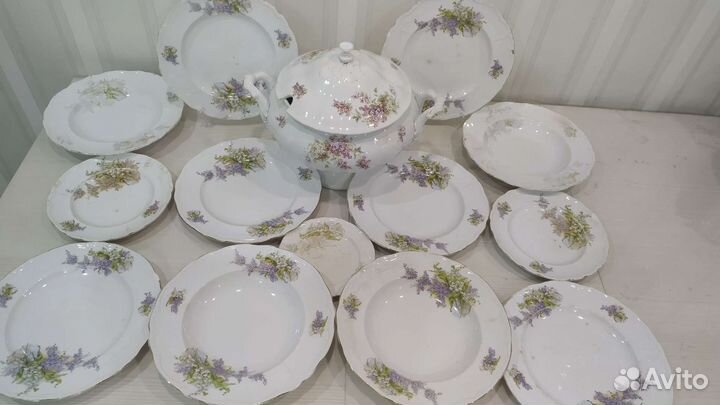 Сервиз столовый, Кузнецова Сирень и ландыши