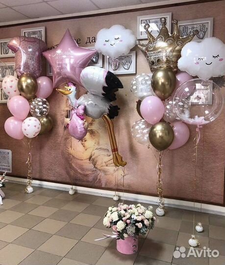 Шарики на выписку из роддома