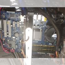 Материнская плата 775 Asrock P43DE + кулер Q6600