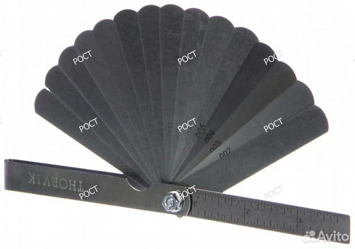 Щуп для регулировки клапанов 15 пластин, 0,05 - 0