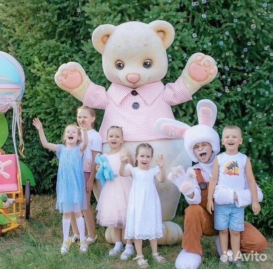 Белый Мишка из тик тока Ростовые Куклы, шары