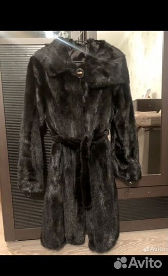 Шуба норковая 42 44 б/у ниже колен
