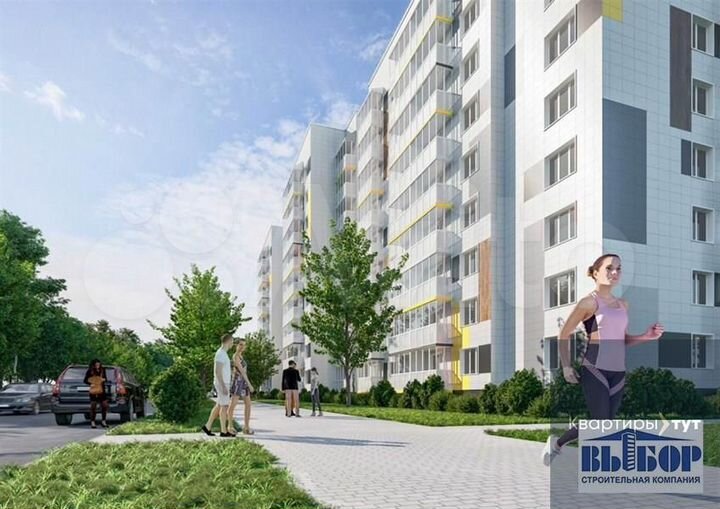 Квартира-студия, 28,3 м², 6/9 эт.