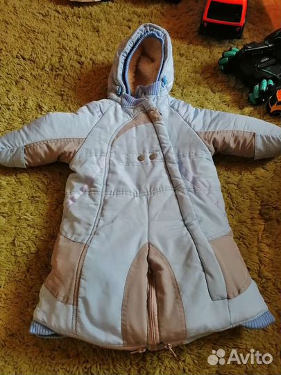 Комбинезон трансформер зимний на овчине 68-74