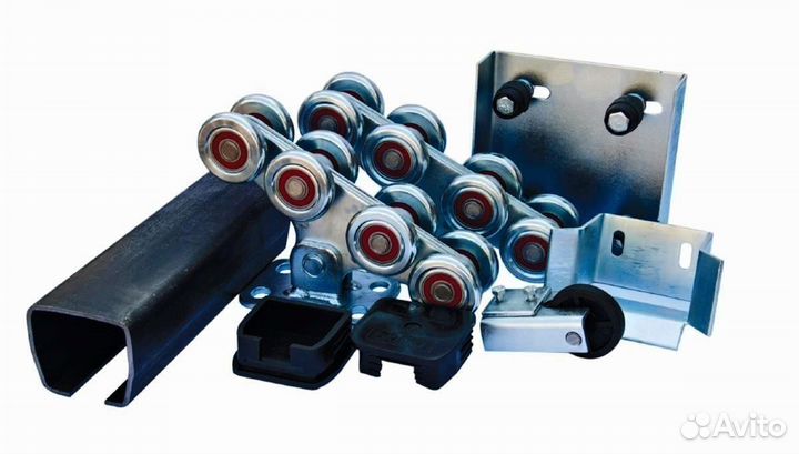 Комплектующие для откатных ворот - балка, роллики