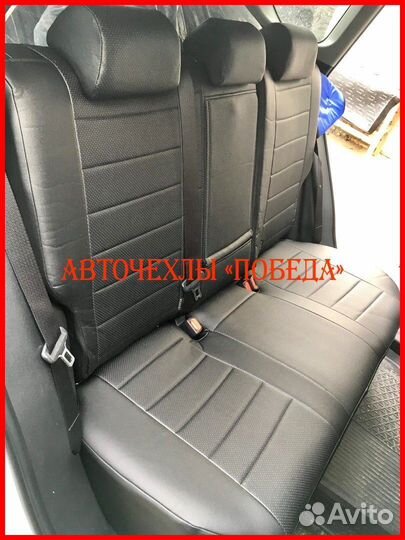 Чехлы Toyota Rav4 4 из экокожи чёрные Классика