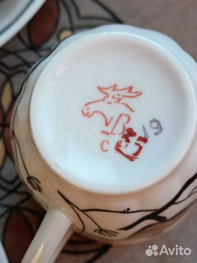 Кофейный сервиз золотая роза Вербилки