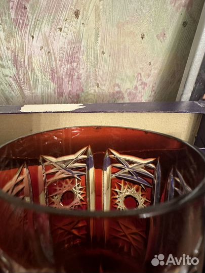 Стаканы цветной хрусталь