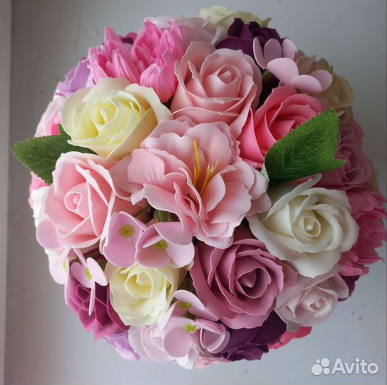Букет из мыльных роз